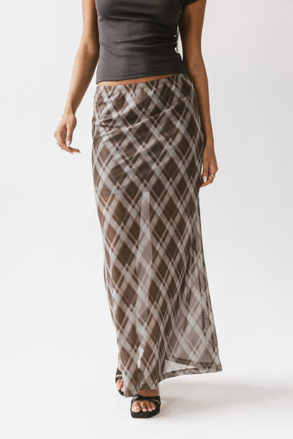 Cecily Plaid Midi Skirt