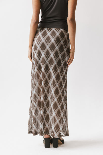 Cecily Plaid Midi Skirt