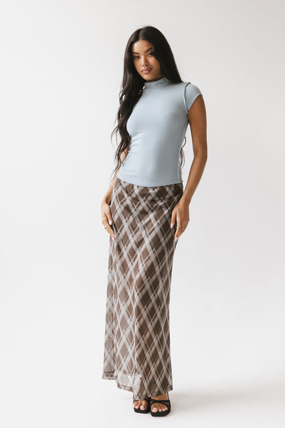 Cecily Plaid Midi Skirt