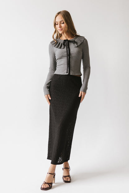 Gen Collared Top in Grey
