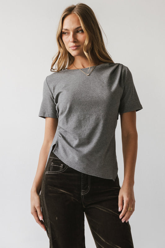 Stan Ruched Top in Grey