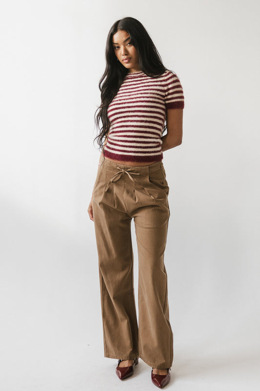 Mazie Fuzzy Sweater in Burgundy - FINAL SALE