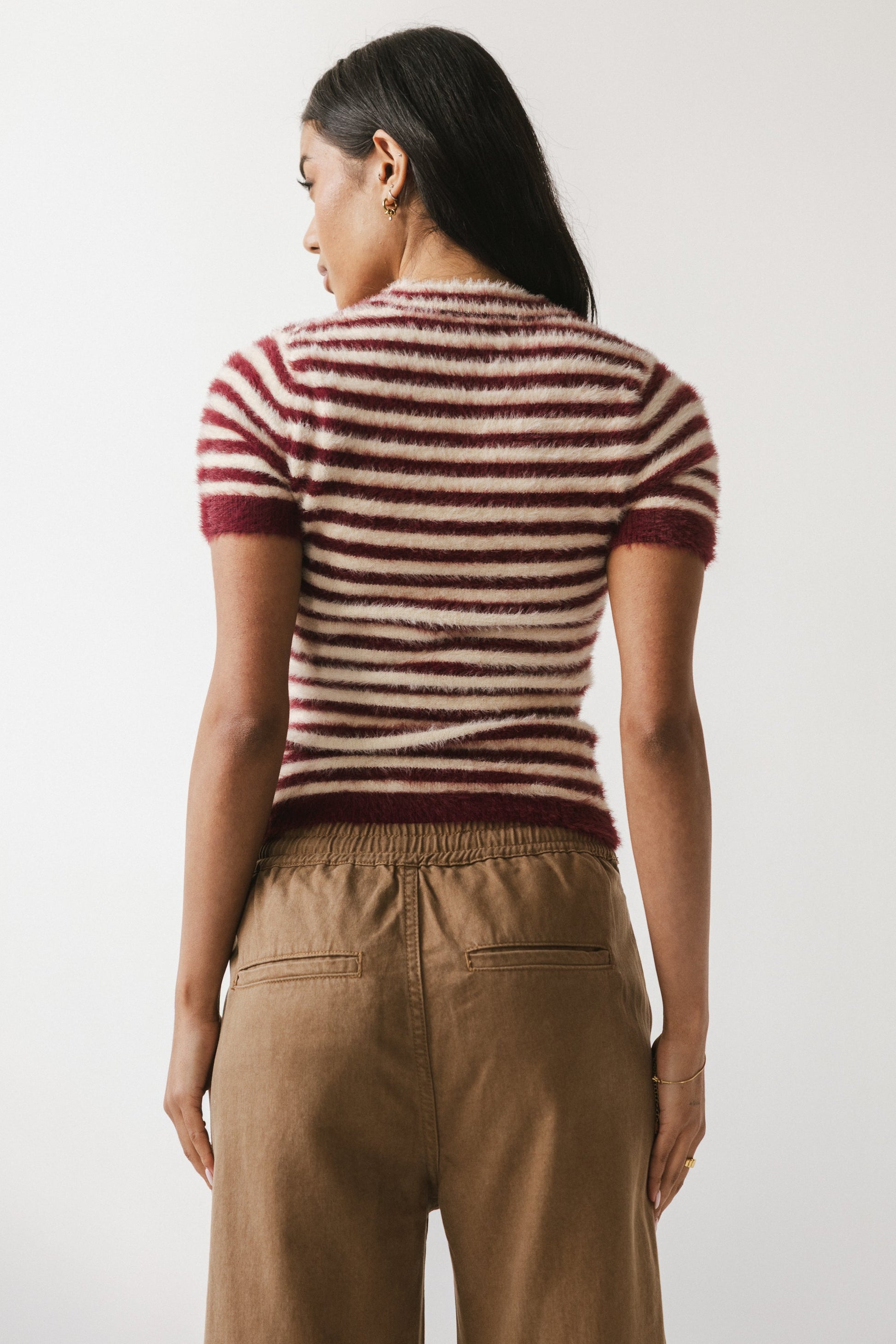 Mazie Fuzzy Sweater in Burgundy - FINAL SALE