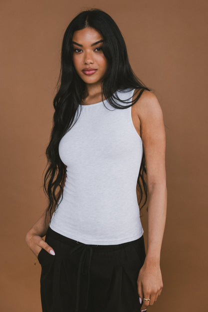 Alder Fitted Tank in Grey