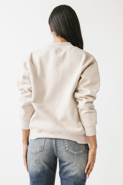 Marie Oversized Sweatshirt in Beige