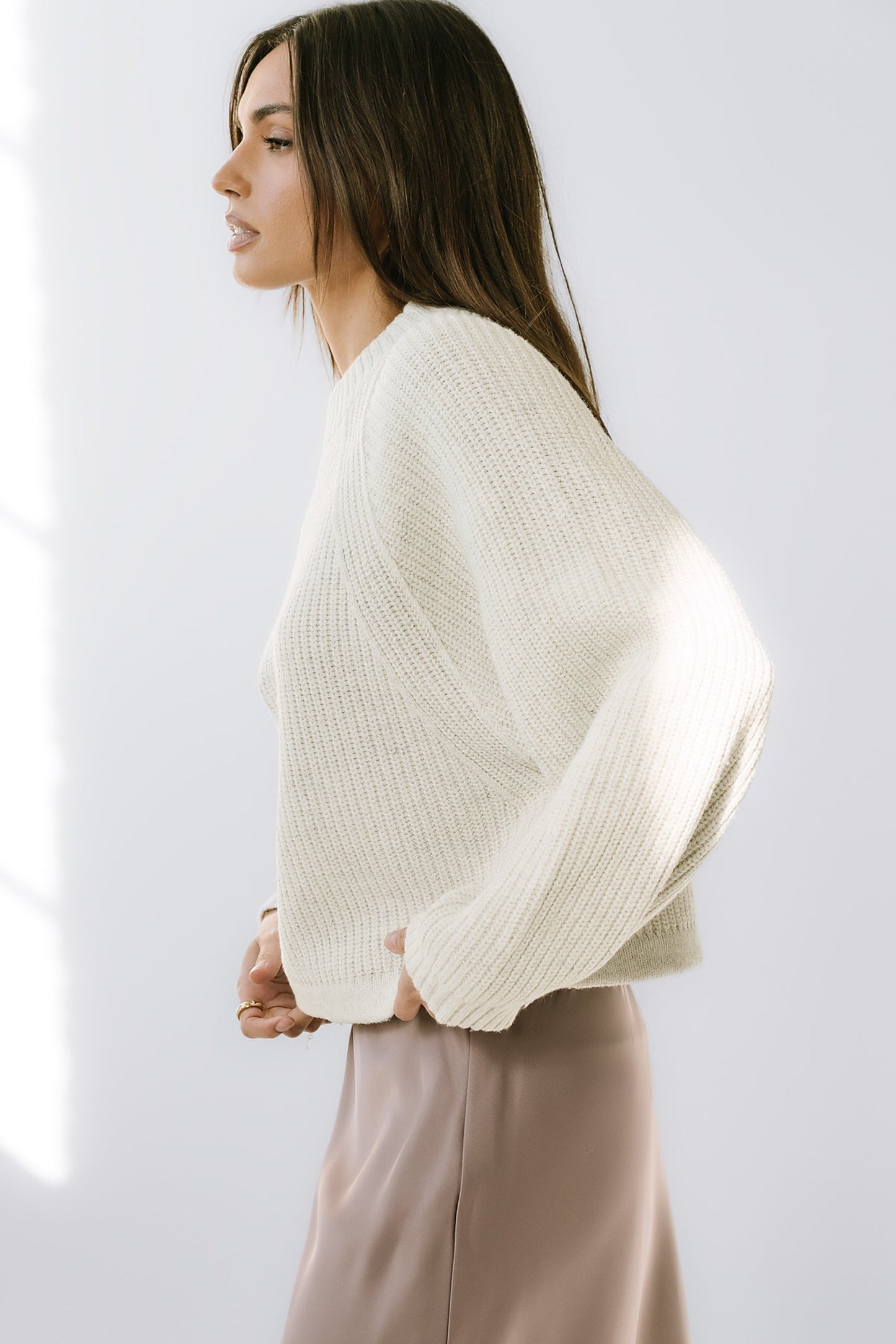 Shayla Knit Sweater in Ivory - FINAL SALE