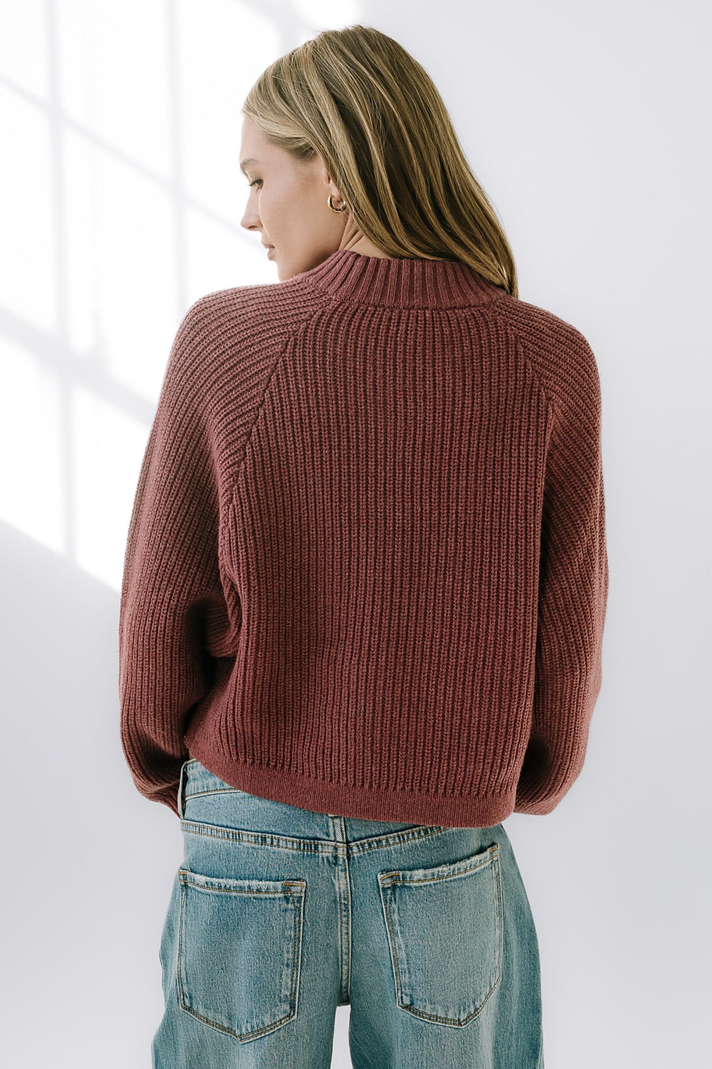 Shayla Knit Sweater in Burgundy