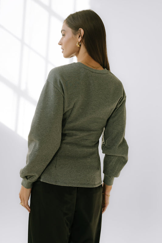 York Pleated Sweater
