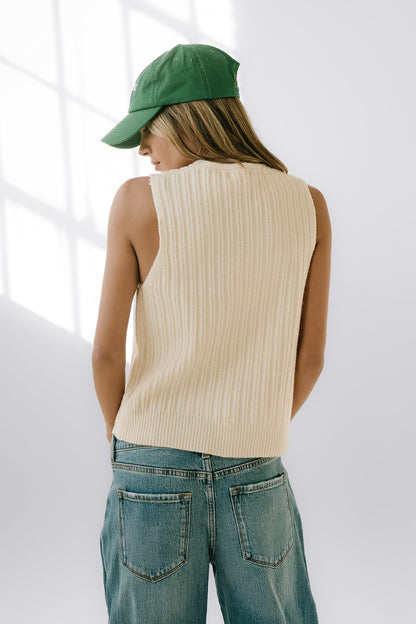 Cindy Sweater Vest in Cream