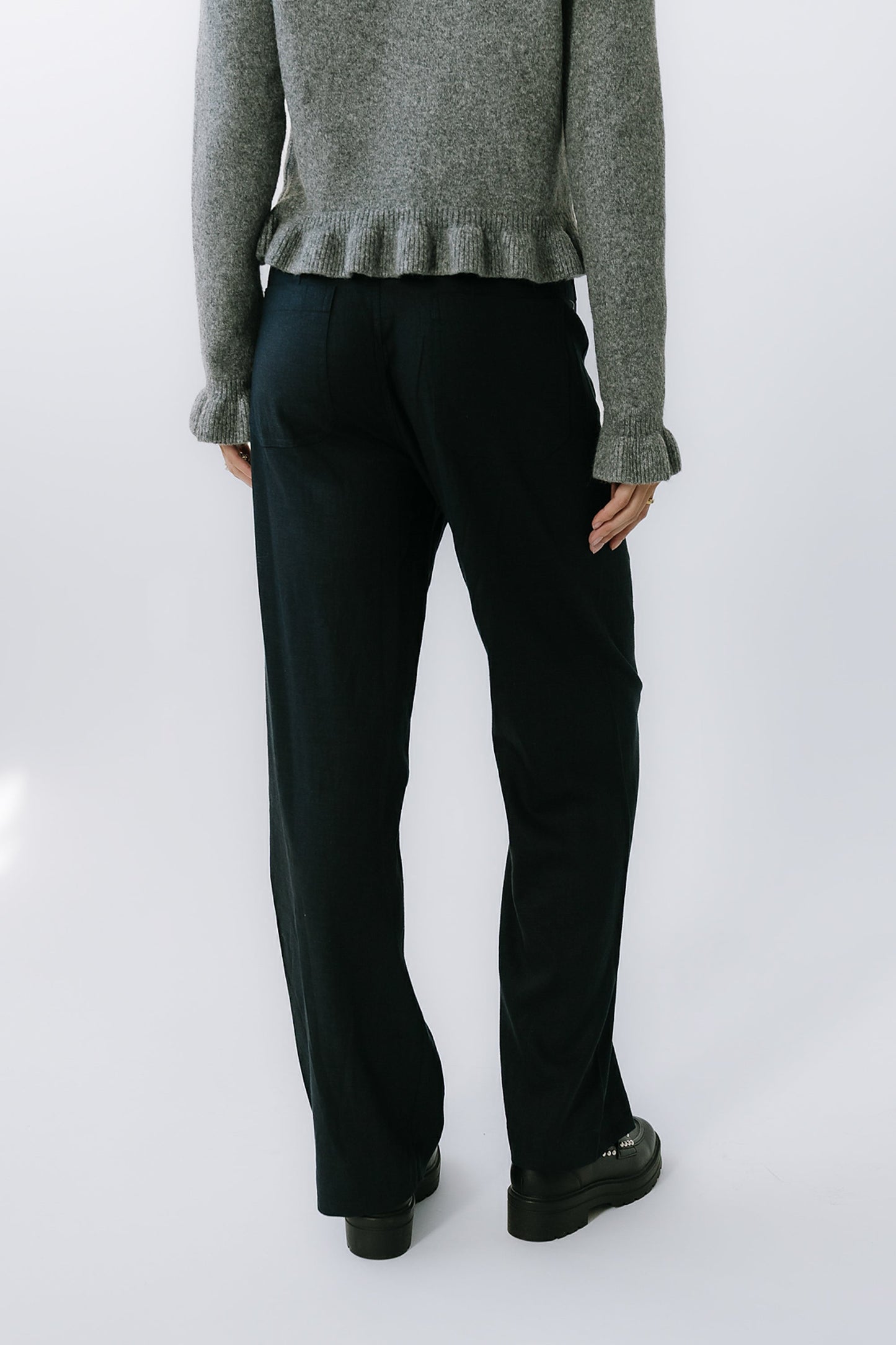 Lander Wide Leg Pants in Navy
