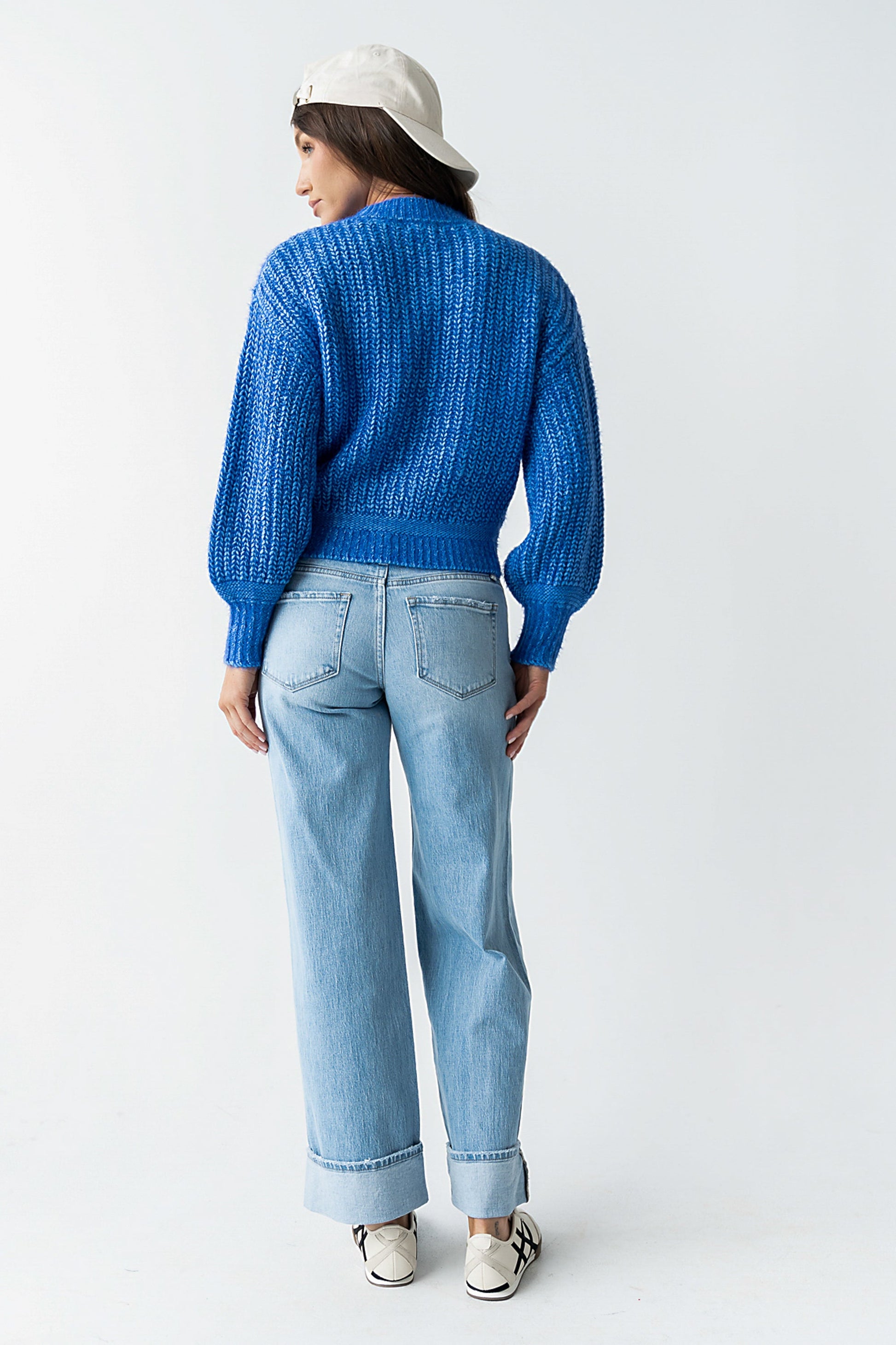 Noel Two Toned Sweater in Blue