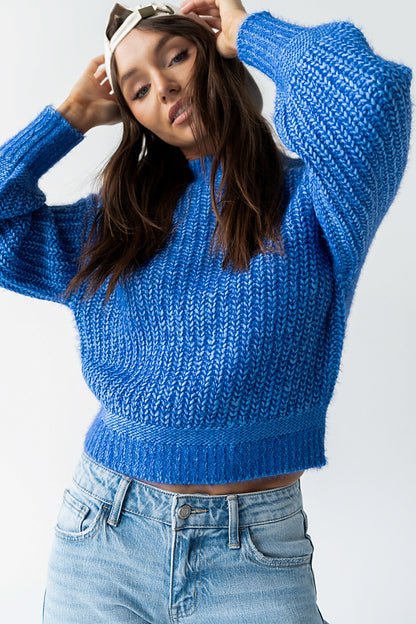 Noel Two Toned Sweater in Blue