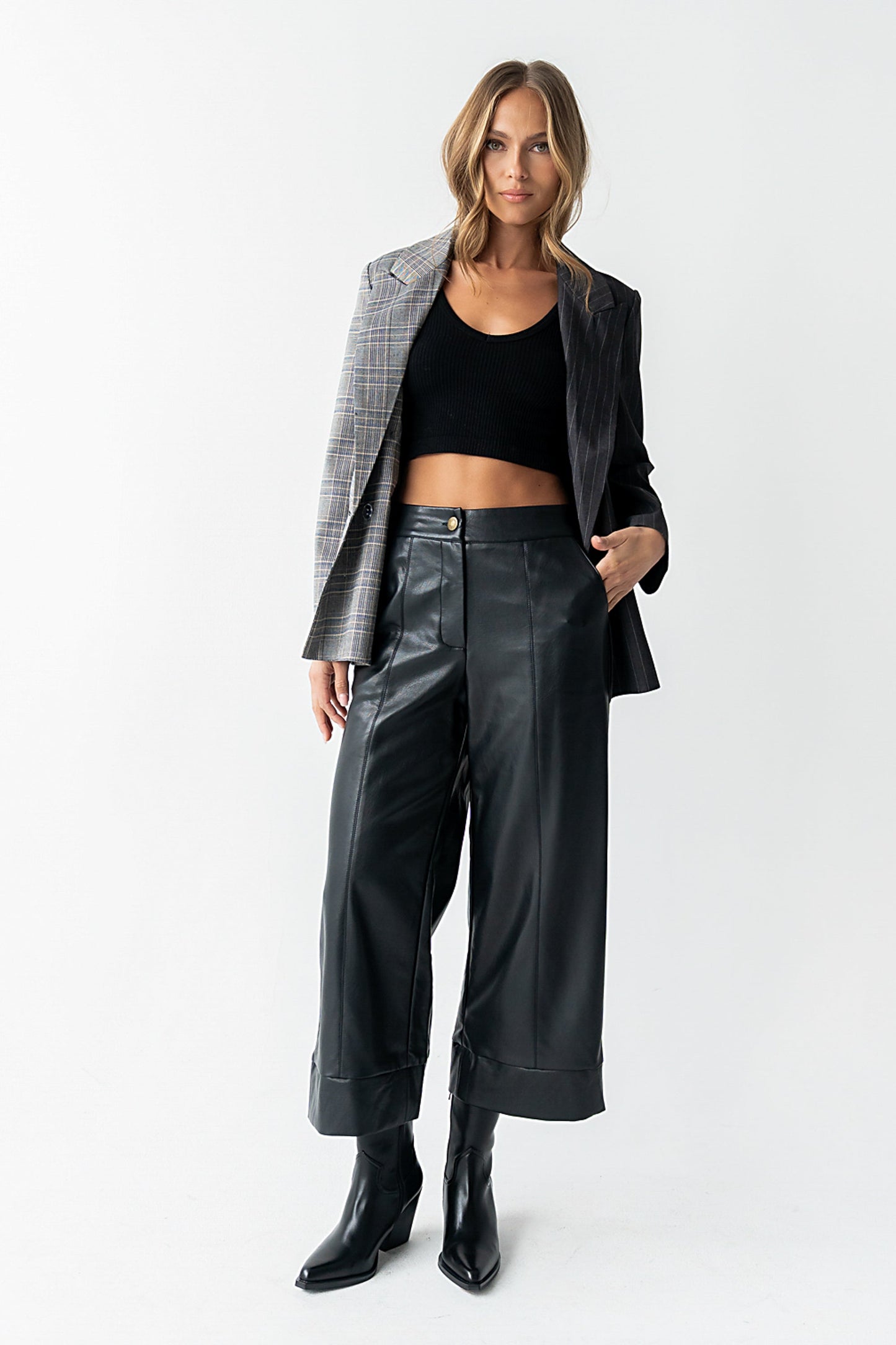 Ulani Vegan Leather Pants in Black - FINAL SALE