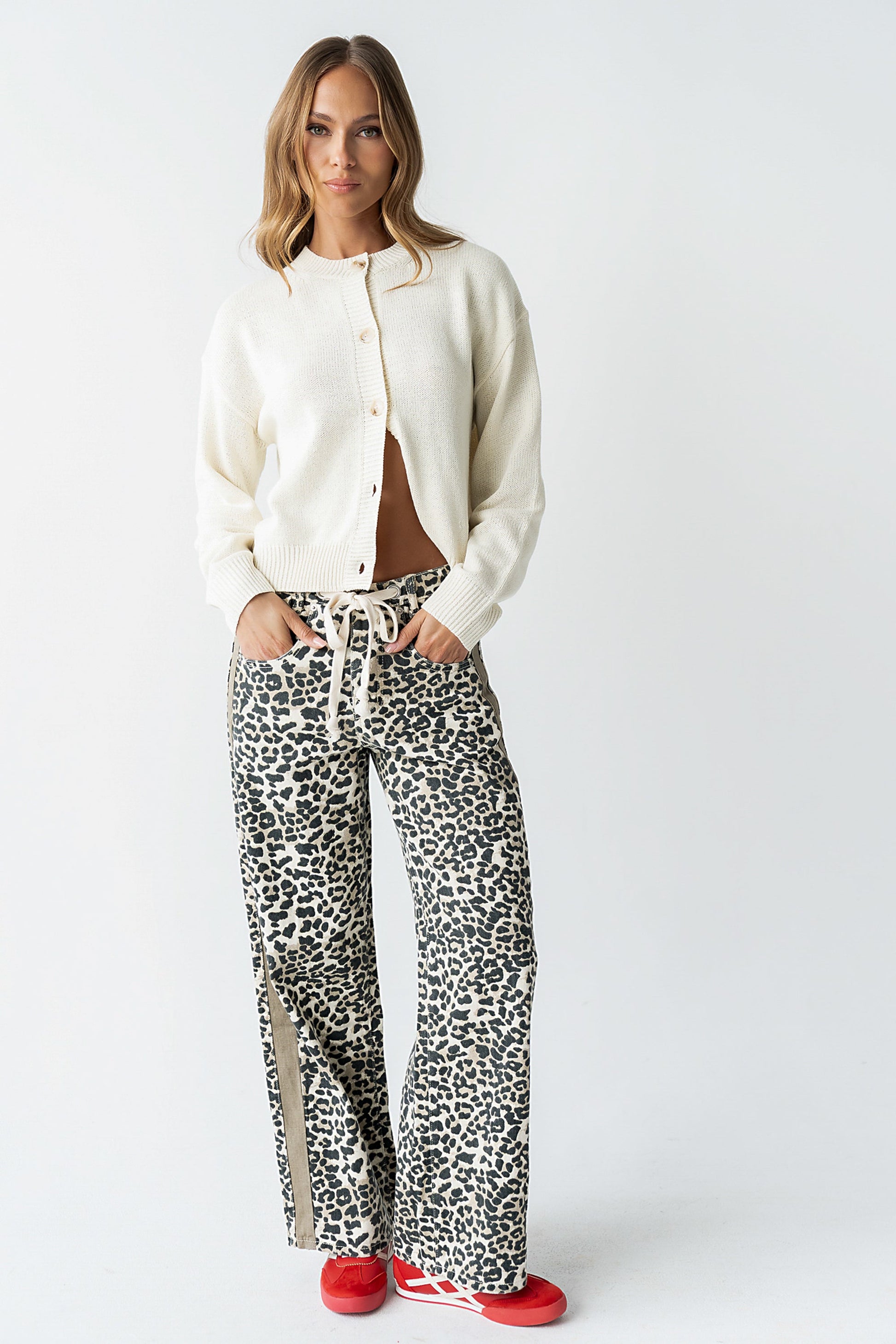 Kasen Knit Cardigan in Cream - FINAL SALE