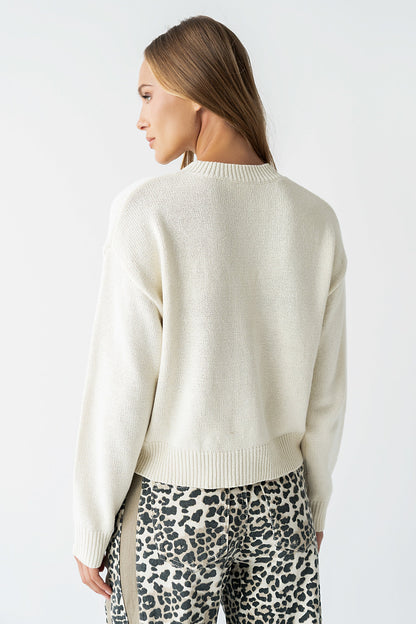 Kasen Knit Cardigan in Cream - FINAL SALE