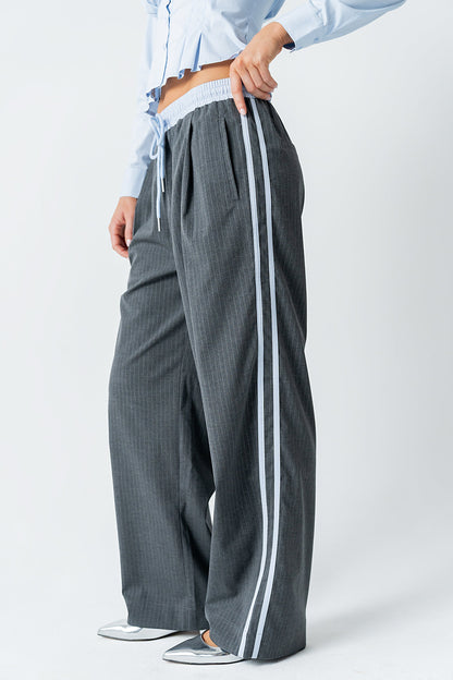 Connor Contrast Wide Leg Pants