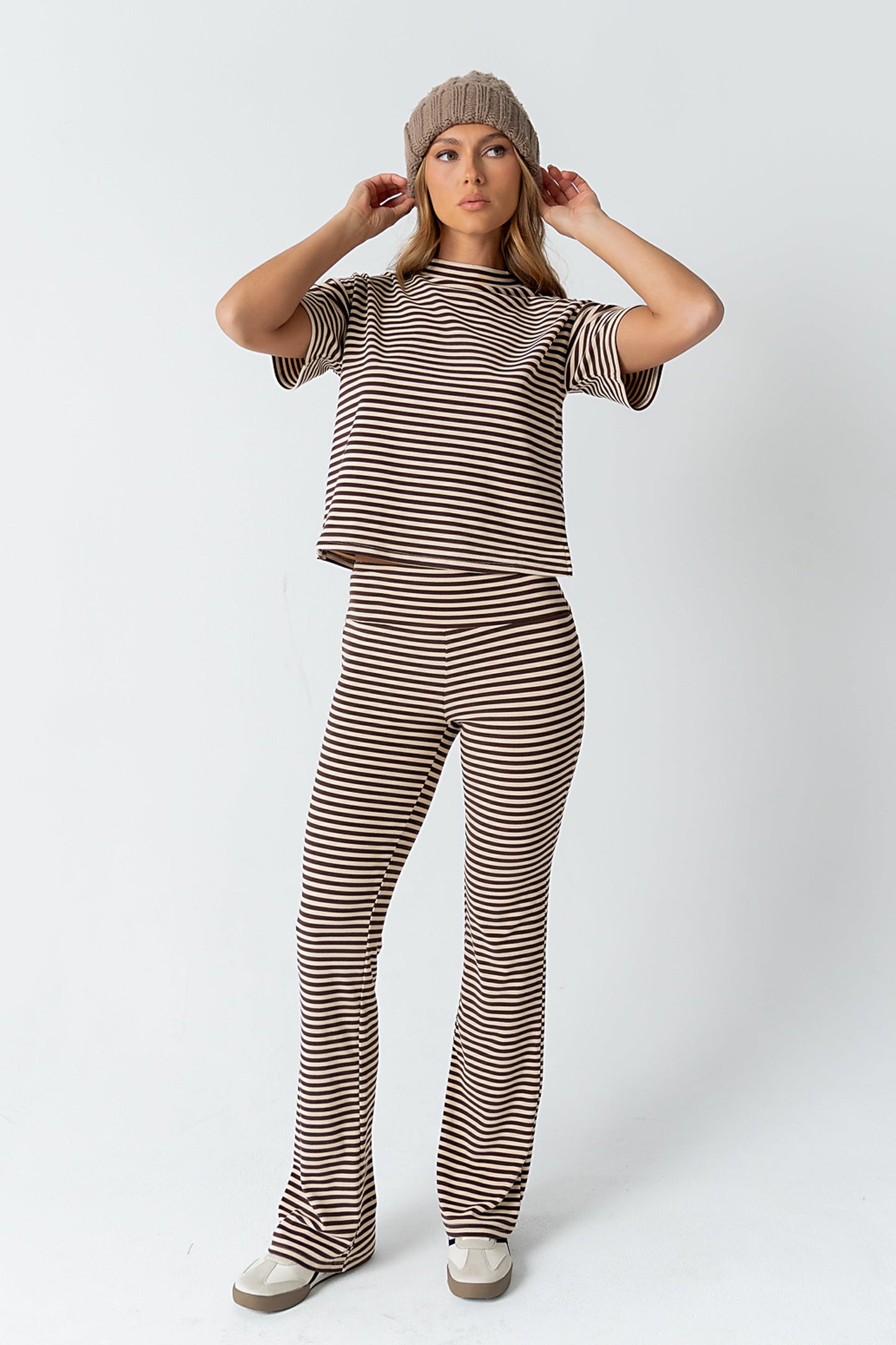 Jannet Striped Pants in Brown - FINAL SALE