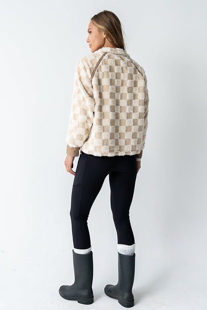 Sheri Checkered Half Zip - FINAL SALE