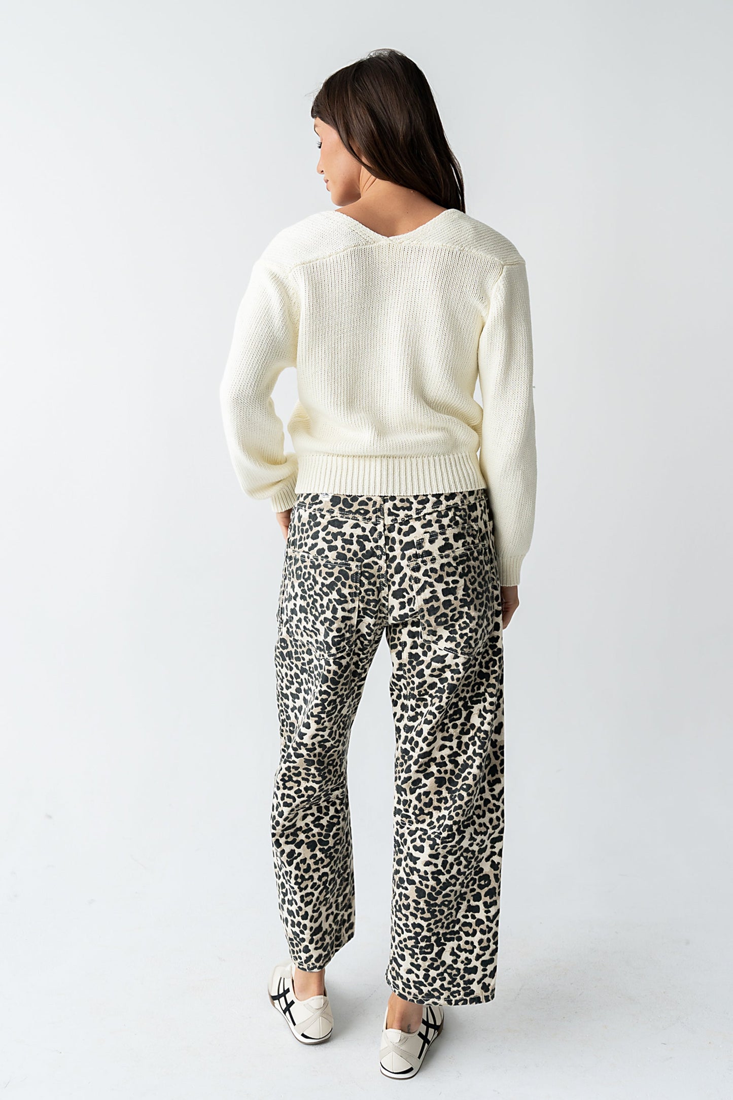 Jocelyn Barrel Jeans in Leopard