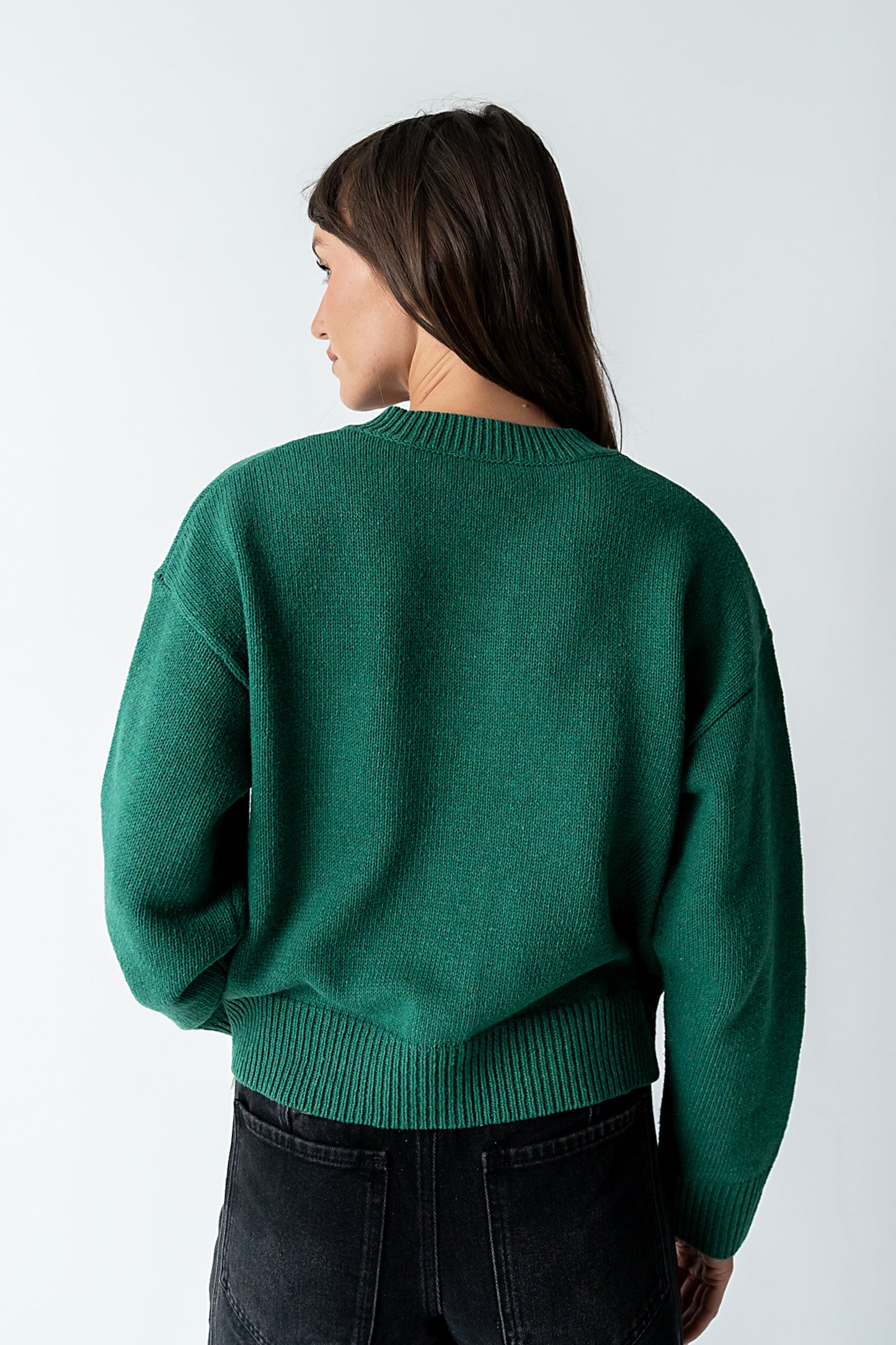 Kasen Knit Cardigan in Green