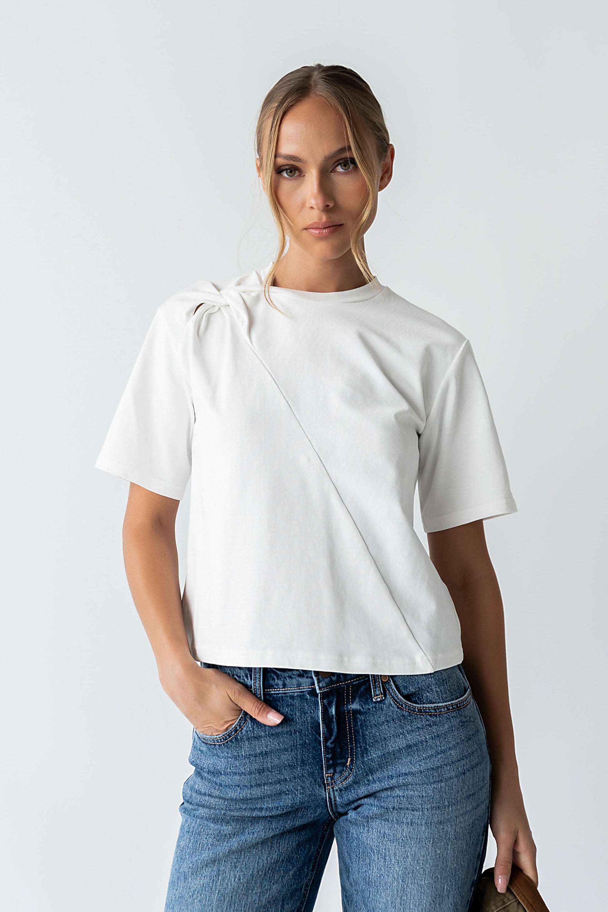 Buckley Knot Top in White