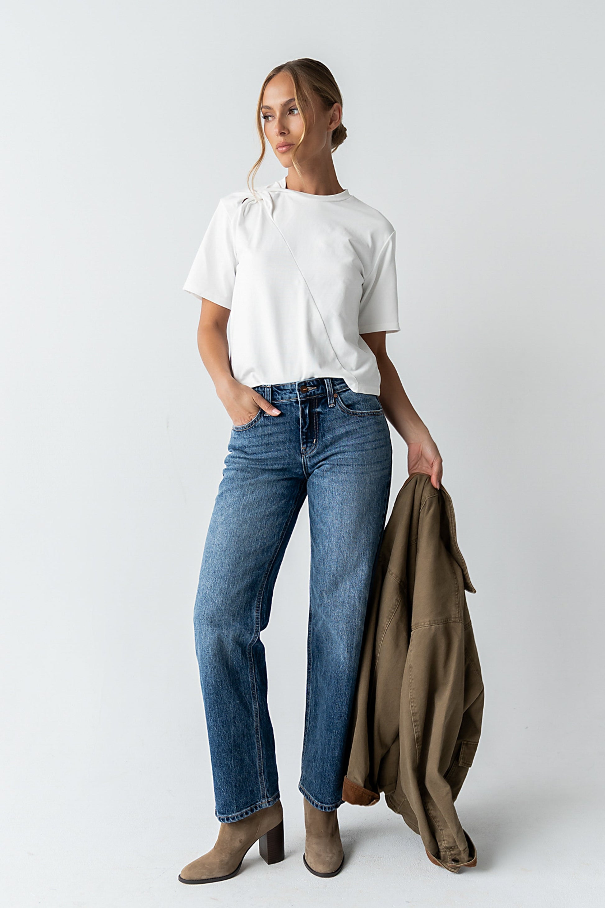 Buckley Knot Top in White