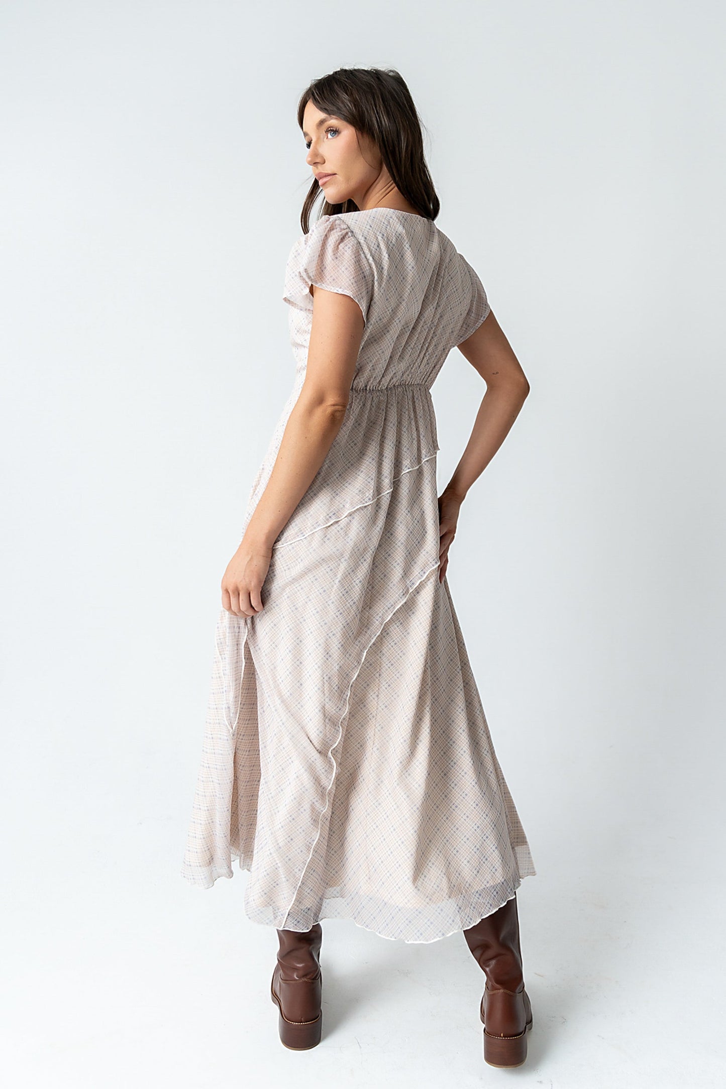 Mindy Plaid Maxi Dress