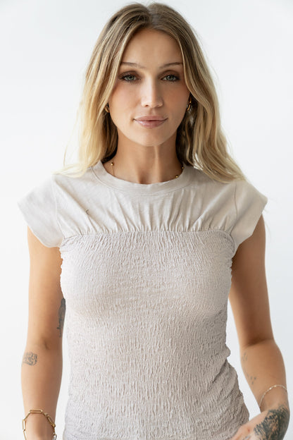 Josey Smocked Top in Ecru