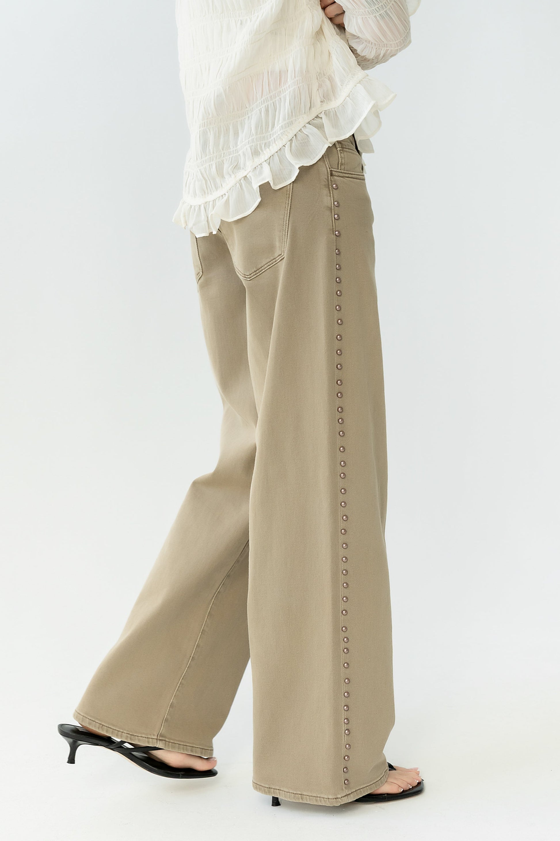 Bronco Studded Straight Leg Jeans