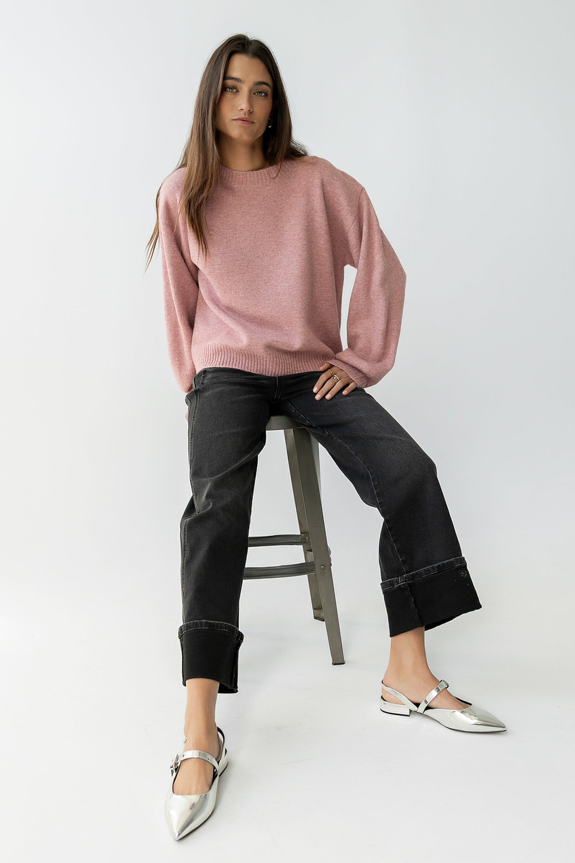 Josey Oversized Sweater in Pink