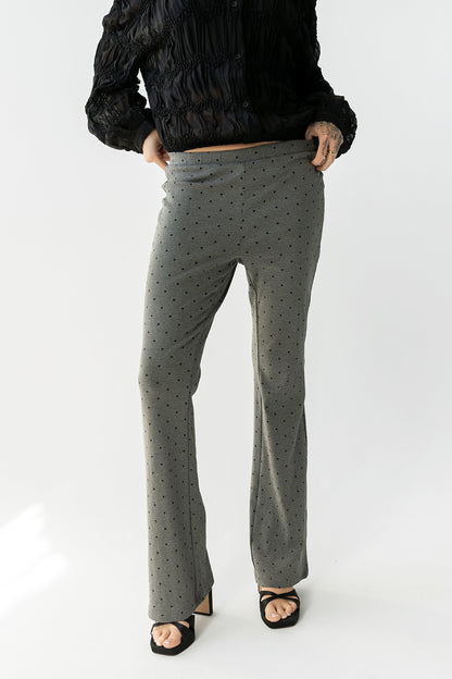 Chloe Polka Dot Pants in Charcoal