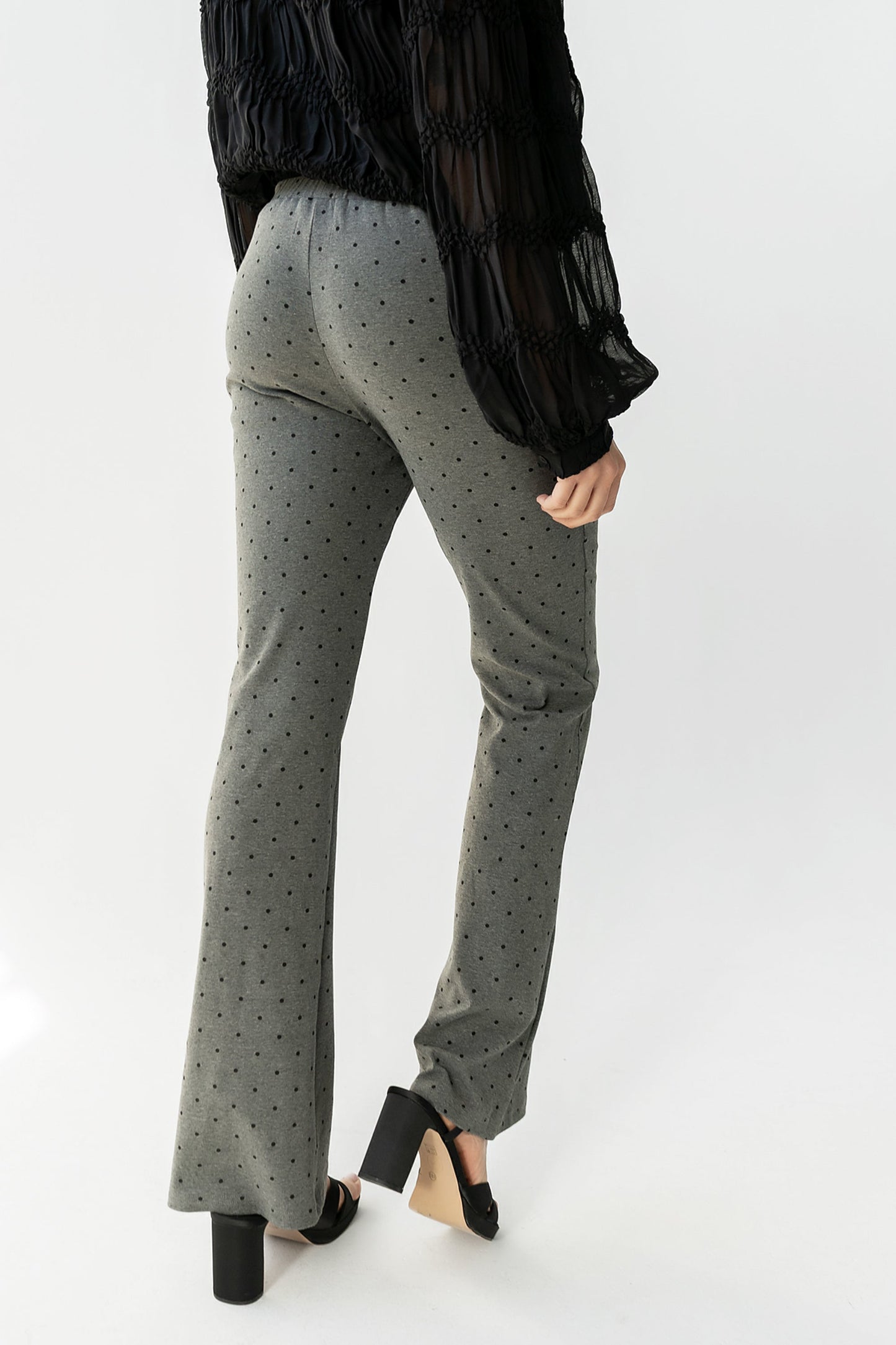 Chloe Polka Dot Pants in Charcoal