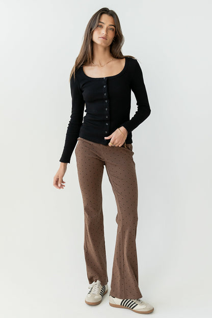 Chloe Polka Dot Pants in Brown