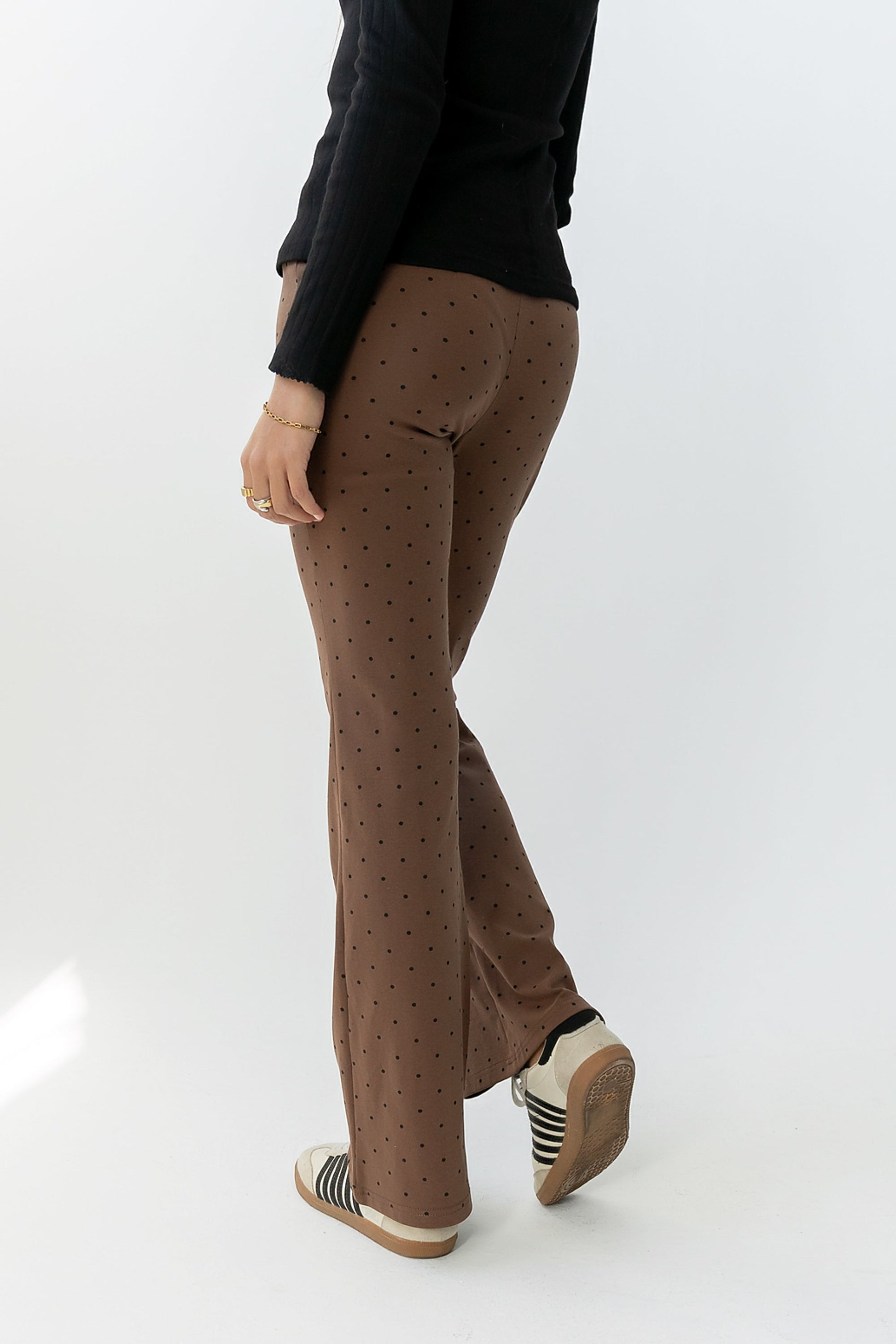 Chloe Polka Dot Pants in Brown