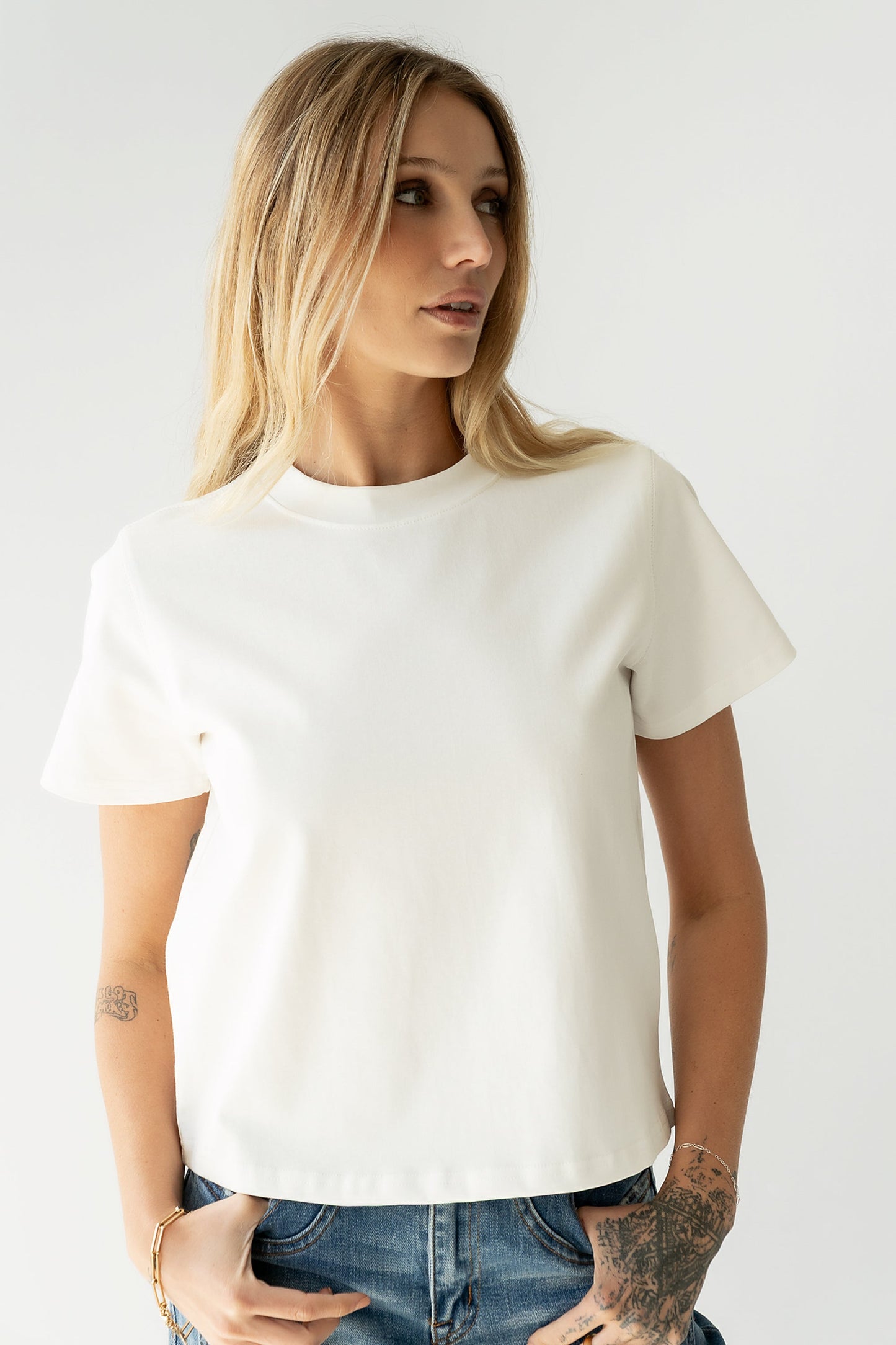 Judy Tee in White