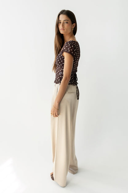 Liam Sheer Polka Dot Top - FINAL SALE