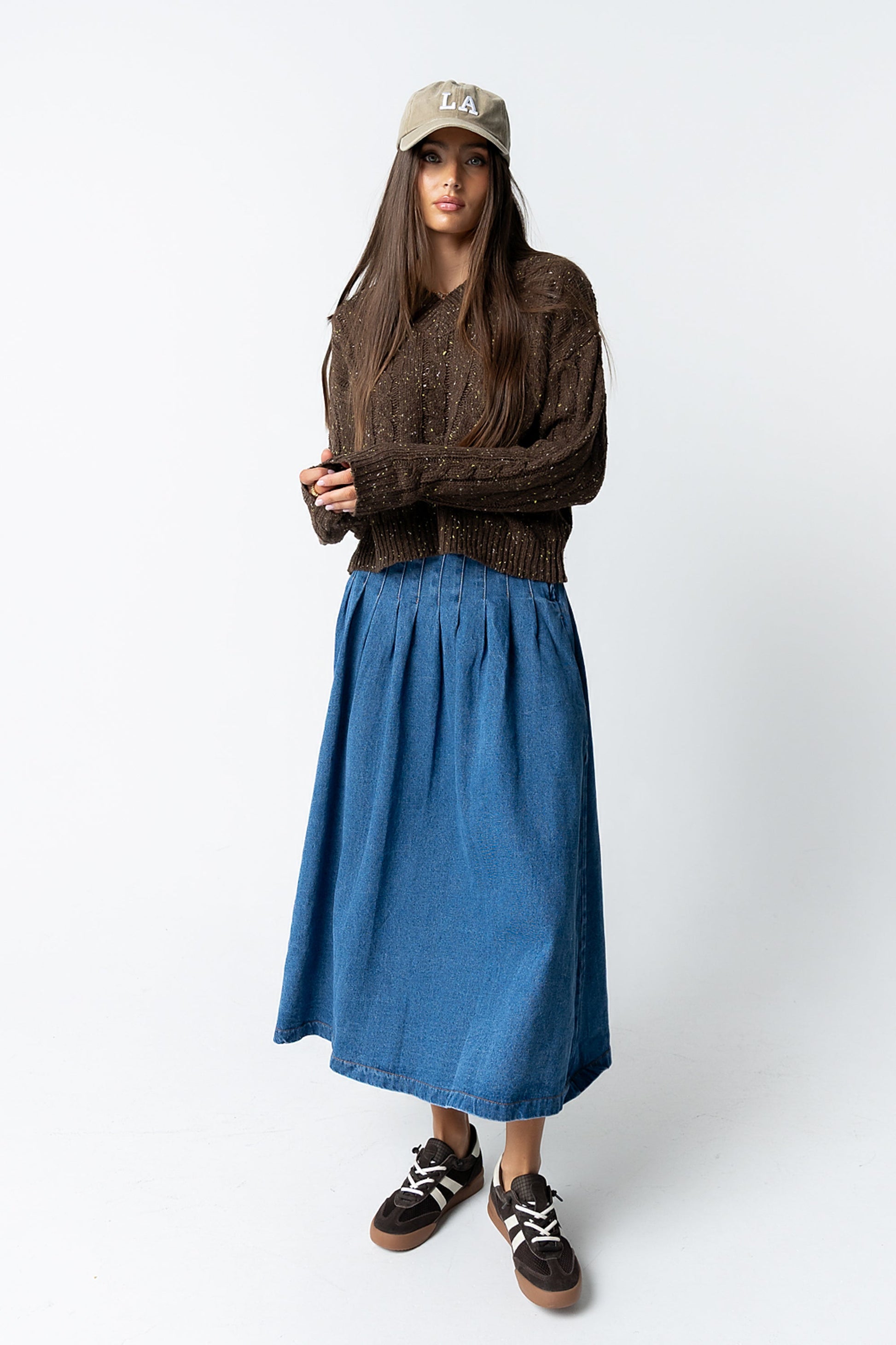 Lola Denim Midi Skirt