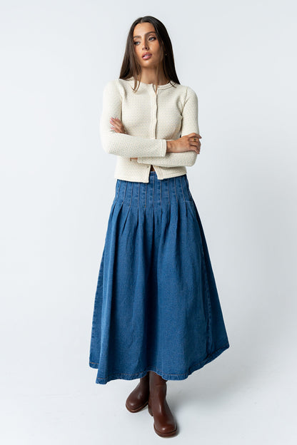 Lola Denim Midi Skirt