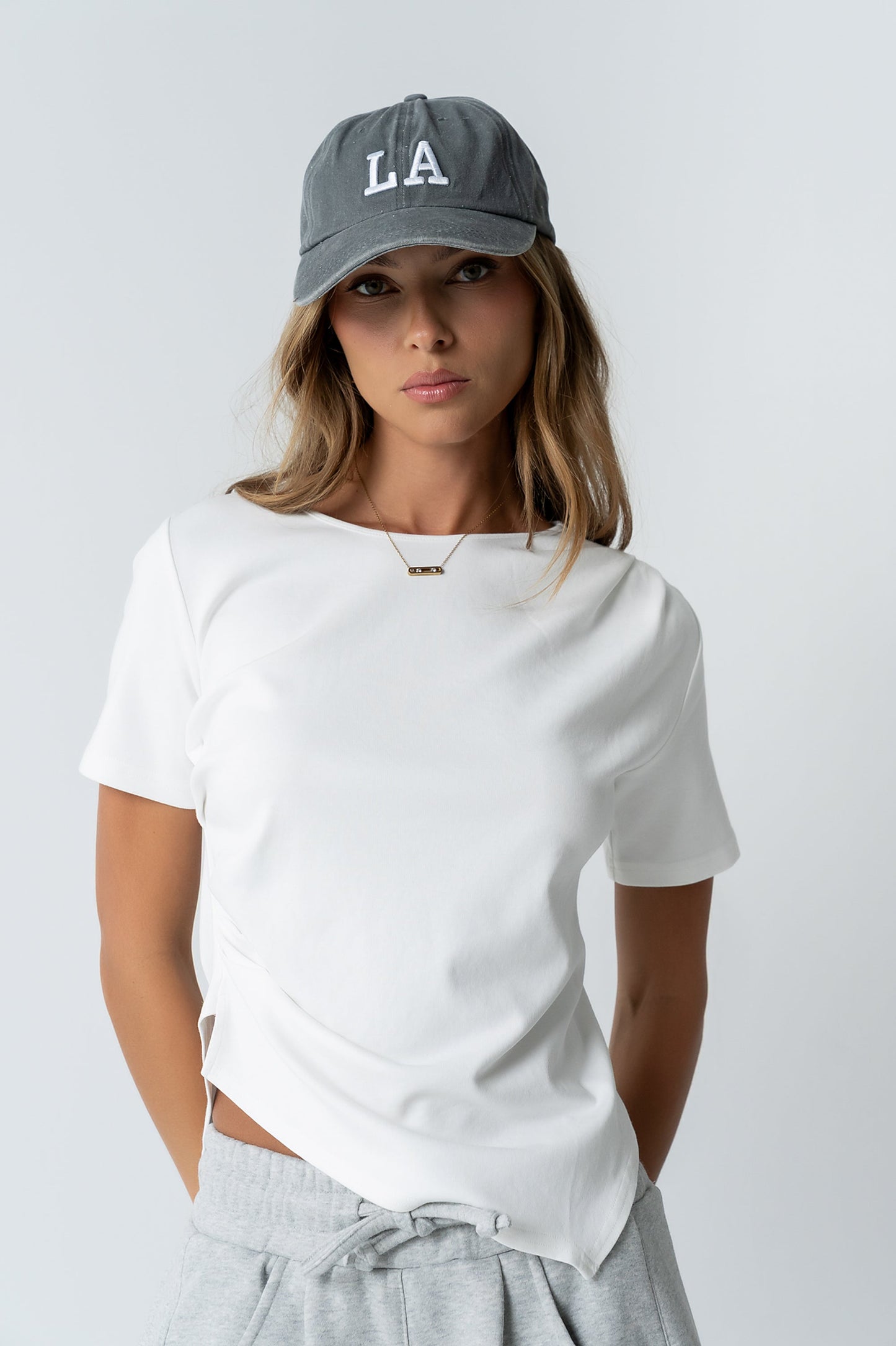 Stan Ruched Top in White