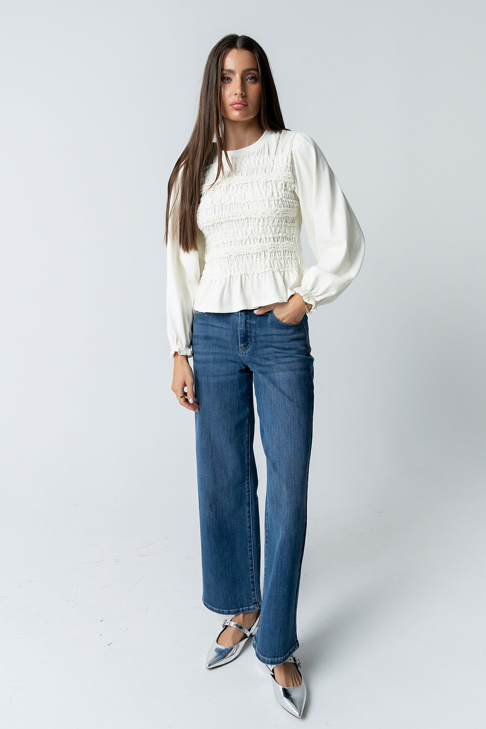 Jodie Shirred Top
