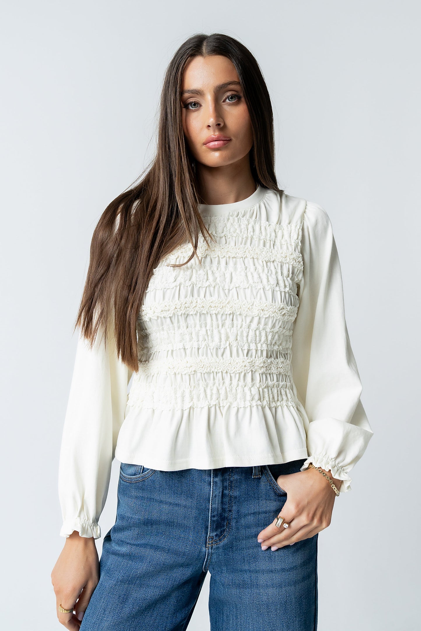 Jodie Shirred Top