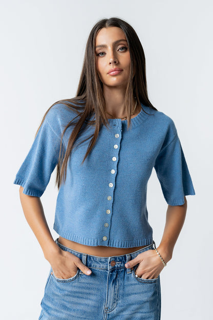 Macey Knit Sweater in Blue