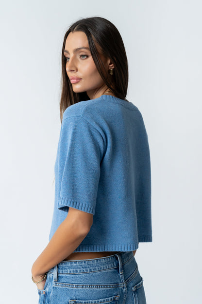 Macey Knit Sweater in Blue