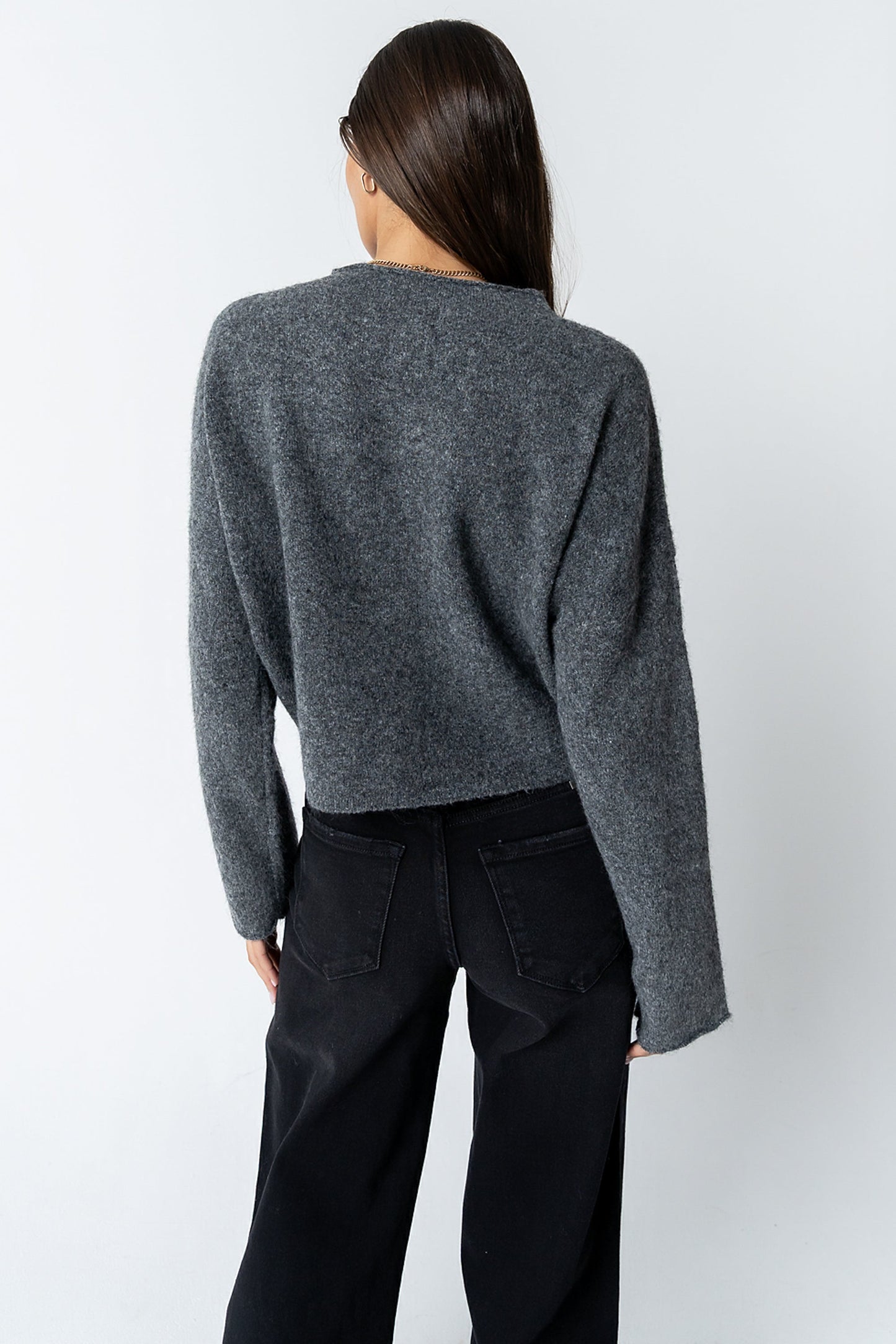 Maci Cardigan in Charcoal - FINAL SALE