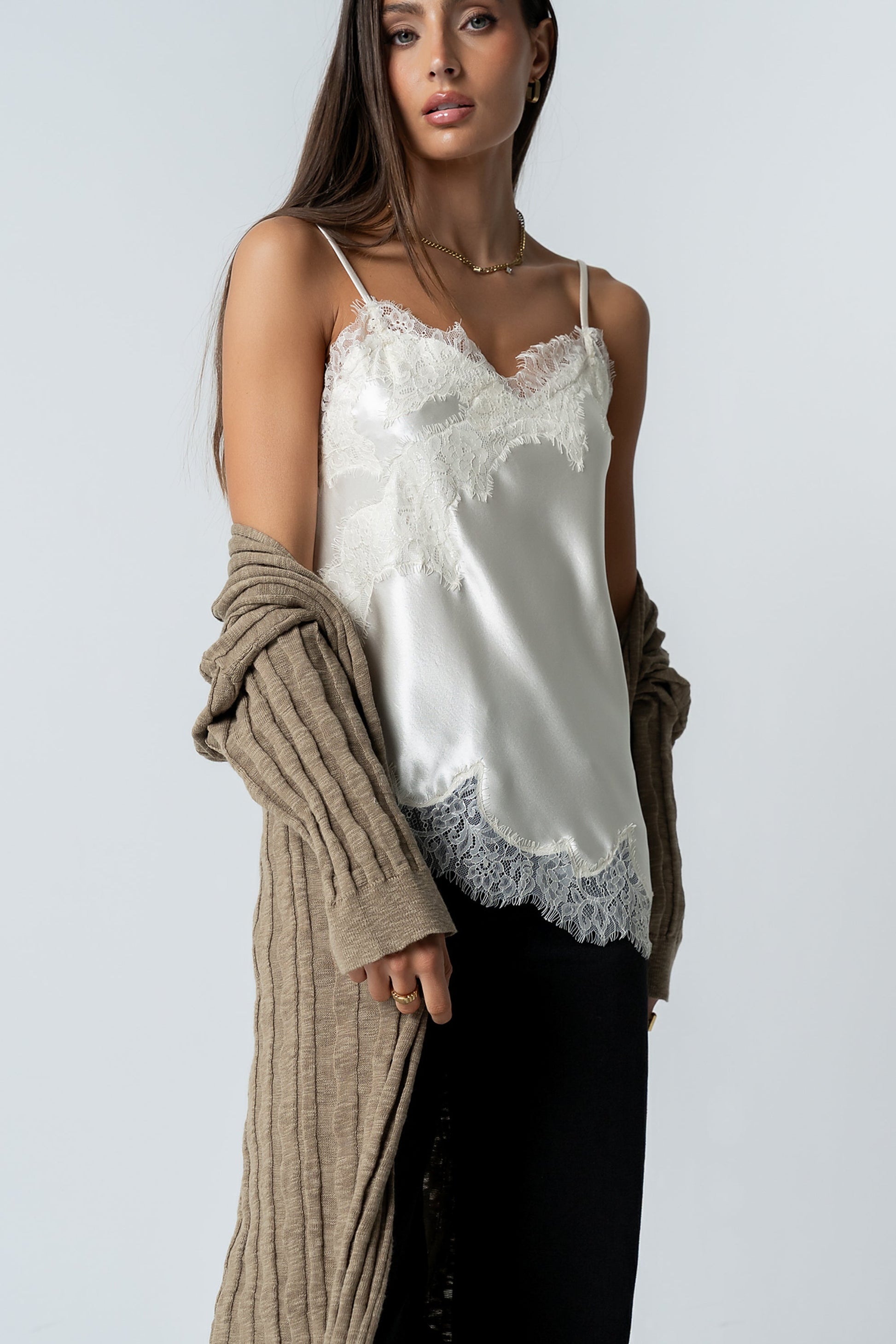 Marlie Asymmetrical Top in Cream