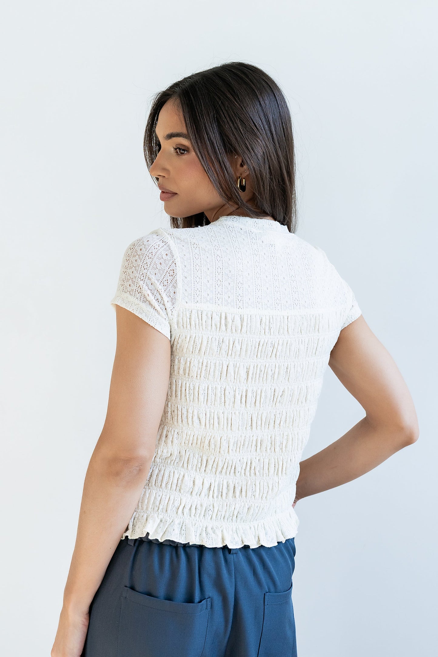 Marko Lace Top in Cream
