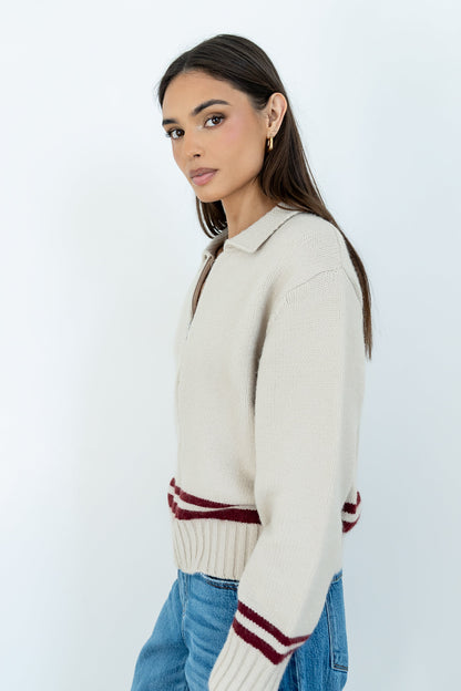 Polly Knit Jacket in Oatmeal