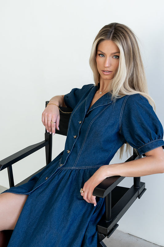 Ivan Denim Midi Dress - FINAL SALE