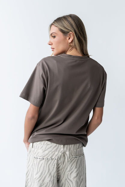 Chance Tee in Brown - FINAL SALE