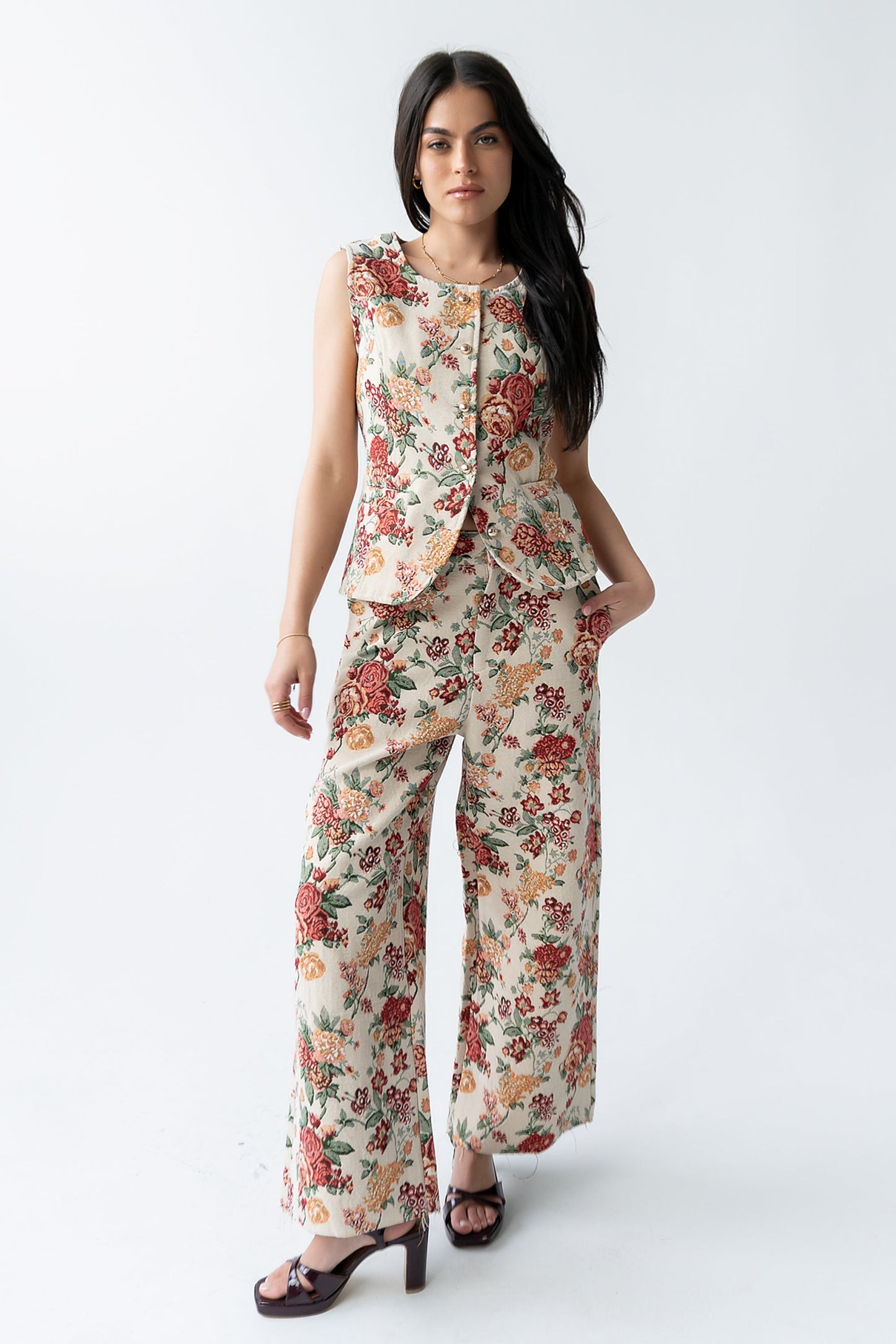 Joanna Floral Wide Leg Pants - FINAL SALE